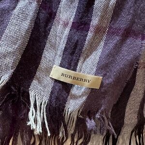 Burberry purple scarf, sparkle fabric. Only worn once/twice. Smoke free home.